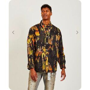 Purple Brand P313 Quilted Shirt Jacket Drip Camo Men’s Medium Primaloft Insulate